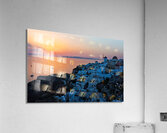 oia at sunset Acrylic Print
