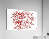 early 1900s arkansas razorbacks art  Acrylic Print