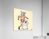 vintage arizona wildcat track cartoon art row1.jp Acrylic Print