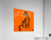 Throwback Sitting Tiger Mascot Art Acrylic Print