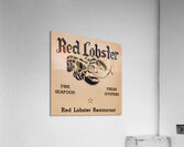 vintage red lobster seafood restaurant ad Acrylic Print