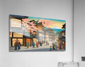 Springtime in Japan Blossoms and Mount Fuji Impression acrylique