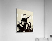 vintage football art players cheering Acrylic Print