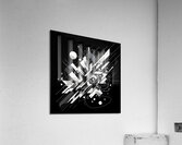 An abstract wall art painting with complex shapes in black and white Acrylic Print