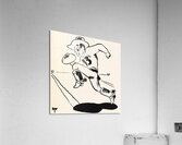 vintage cowboy football art Acrylic Print