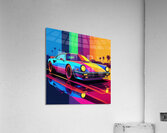 Neon Drive: Retro Futurism in Motion Acrylic Print