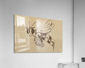 throwback yellow jacket football art Acrylic Print