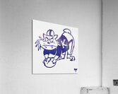 vintage kentucky wildcat football cartoon art  Acrylic Print