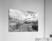 Stormy Skies At Red Rock Canyon Grayscale Acrylic Print