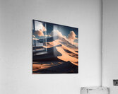 Breathtaking view of a desert landscape with towering sand dunes and a brilliant blue sky Acrylic Print