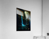The Hidden Blue Falls Of The Eslaeden Forest Captivating AI Concept Art by Xzendor7 Acrylic Print