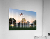 Iwo Jima Memorial at dawn as sun rises Acrylic Print