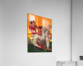 Kids Playing Football with Dad Acrylic Print