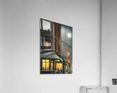 corner cafe snowy night Acrylic Print