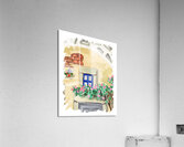 Antique Old Ancient Retro Window Watercolor 3 Acrylic Print
