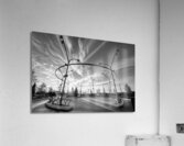 Omaha Skate Ribbon Morning Sunburst Grayscale Acrylic Print