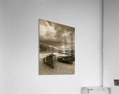 Boats on lake shore Acrylic Print