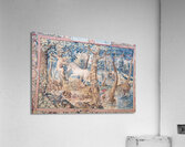 Detail of antique Italian tapestry in Borromeo Palace. Ancient d Acrylic Print