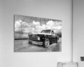 Chevy Custom C10 Stepside in Black and White Acrylic Print