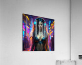 Girl On Headphone Acrylic Print