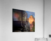 RED ROCKS EBONY BUDDHA Acrylic Print