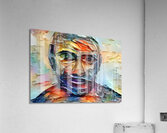 thick brushstroke portrait Acrylic Print