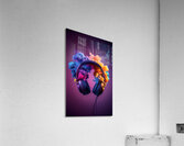 a pair of headphones that seem to be emanating vi Acrylic Print