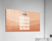  شهري بني و بيج بسيط عام 2024 . Acrylic Print