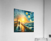 A girl standing on the ocean - photo by Art Digital Acrylic Print