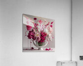 a vibrant and elaborate floral arrangement in a m Acrylic Print