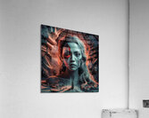 a detailed and artistic portrayal of a woman s face Acrylic Print