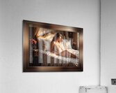 Romantic Victorian Bedroom Scene with Elegant Woman in Lingerie Mesmerizing AI Concept Art by Xzendor7 Impression acrylique