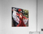 Girl In Red Dress Acrylic Print