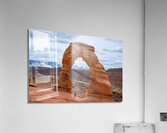 Standing Under Delicate Arch Utah Acrylic Print