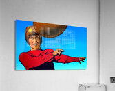 crystal clear blue sky football qb art Acrylic Print