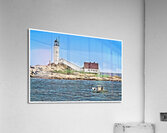 Lobster Boat By Isles of Shoals Light on White Island in New Hampshire - Illus. Acrylic Print