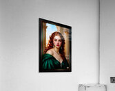 Her Captivating Green Eyes Renaissance-Inspired Portrait Of A Lady Mesmerizing AI Concept Art by Xzendor7 Acrylic Print