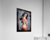 Elegant Captivating Portrait Nude of a Sensual Raven Haired Beauty AI Concept Art by Xzendor7 Acrylic Print