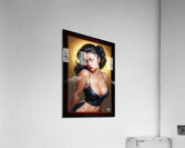An Exquisite Raven Hair Pinup Girl Temptress Gorgeous AI Concept Art by Xzendor7 Acrylic Print