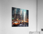 177753 Vibrant and bustling city street with busy Acrylic Print