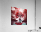 tree in red color and water esrgan Acrylic Print