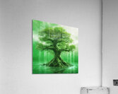 tree in green with water Acrylic Print