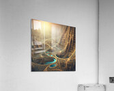 Fractal landscape of geometric shapes Acrylic Print