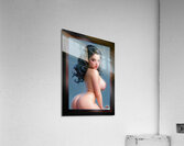 The Pinup Girl Makes An Impression Seductive AI Concept Art by Xzendor7 Acrylic Print