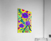 Abstract Purple Flowers Acrylic Print