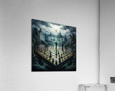 Watercolor painting with multi colored abstract backgrounds generative AI Acrylic Print