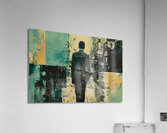 Watercolor painting with multi colored abstract backgrounds generative AI Acrylic Print