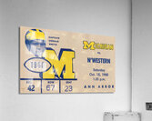 1960 Michigan vs. Northwestern Football Ticket Art Acrylic Print