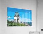 Owls Head Light Overlooks Rockland Harbor in Maine - Illus. Acrylic Print