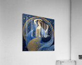 Beautiful Art Nouveau Style Woman in Floral Circle Painting Acrylic Print